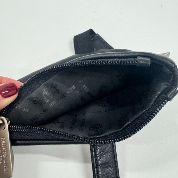Vintage Black Leather Strap-On Mini Pouch - Picture 8 of 8